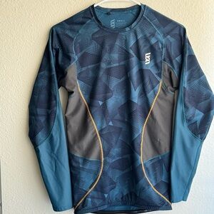 SECOND SKIN QUATROFLX COMPRESSION SHIRT Long Sleeve Running Cycling Size Small